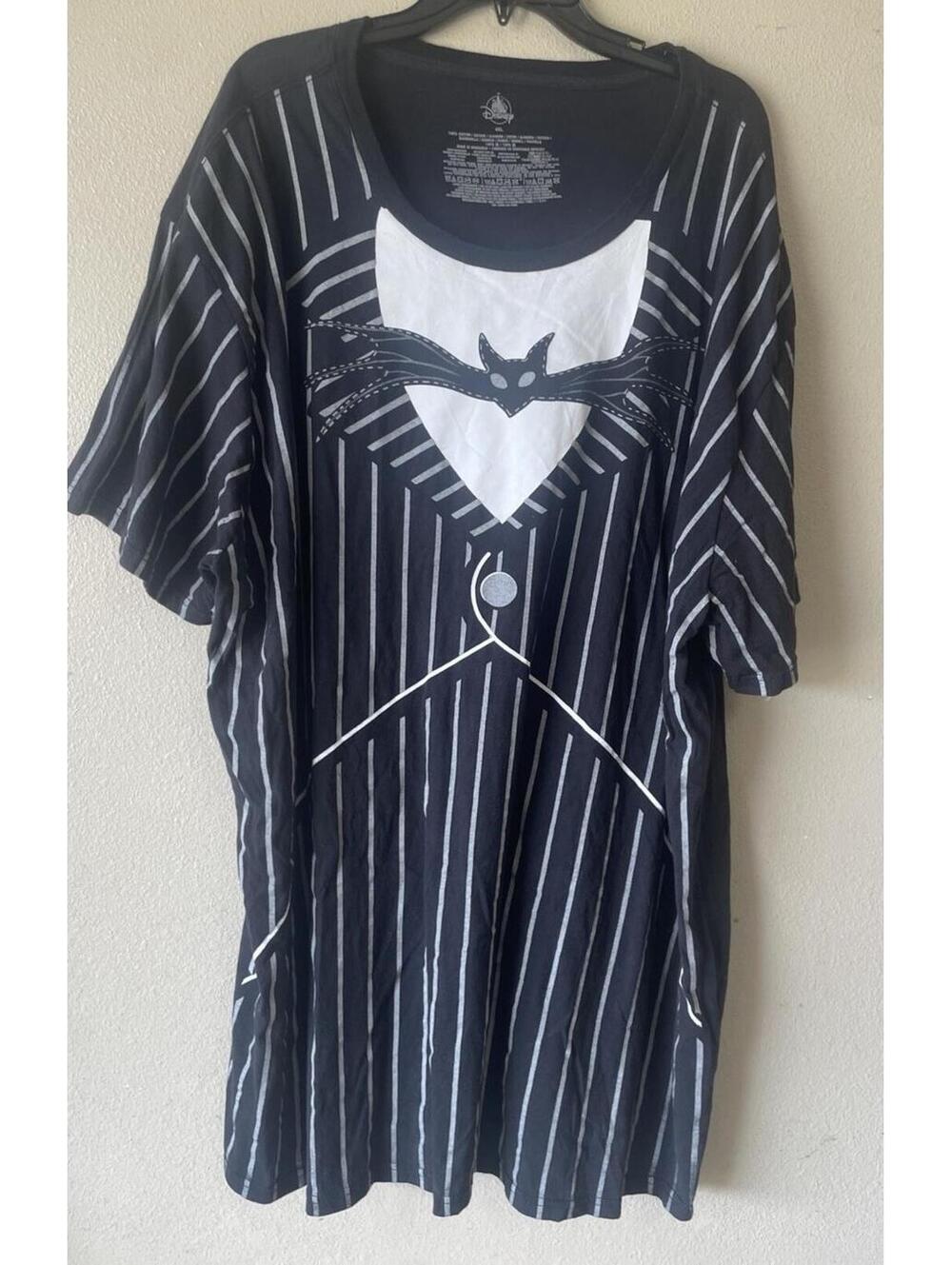 Nightmare Before Christmas 4XL Plus Size Jack Skellington T-Shirt Gown Unisex